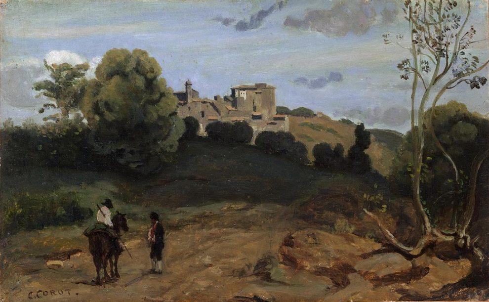 J-B. C. Corot, Panorama di Genzano, 1845 Uno di questi motivi è senz altro l osteria di Pietrino e Renata, ristoratori dal 1972 nel centro del paese.