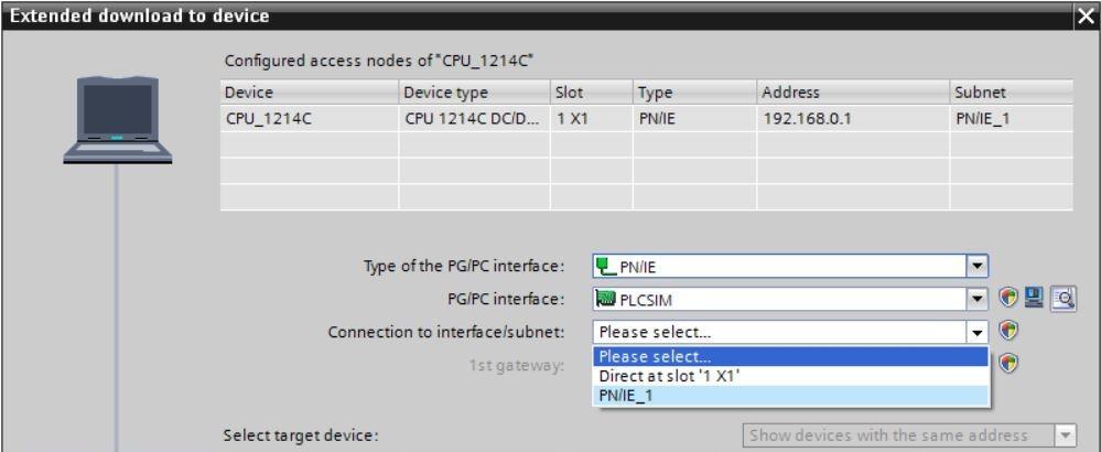 fi Tipo di interfaccia PG/PC fi PN/IE fi Interfaccia PG/PC fi PLCSIM fi