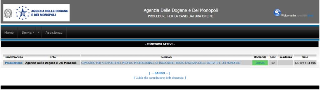 Prima di iniziare si consiglia di verificare le informazioni richieste nel bando di concorso requisiti generali e requisiti specifici.