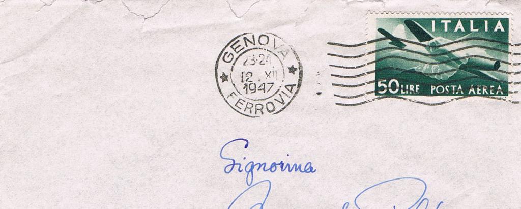 corrispondenza epistolare via aerea per l