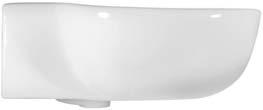 WASHBASIN WITH PEDESTAL OR HALF PEDESTAL POSSIBILITY OF WALL TAP 70 360 70 55