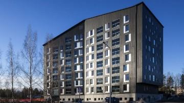 L edificio residenziale in legno multipiano piu alto della Finlandia Costruito con moduli prefabbricati in legno lamellare a strati incrociati (Clt), il blocco di appartamenti Puukuokka progettato da