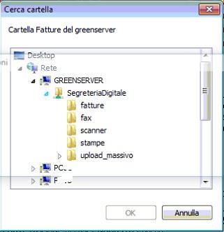 non presenti su Segreteria Digitale. Selezionare l'anno di interesse, premere il pulsante OK. Salvare i file sulla cartella Fatture del GREEN- SERVER (\\Greenserver\SegreteriaDigitale\Fatture).