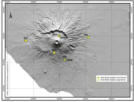 Figura 1. Rete Sismica Mobile installata al Vesuvio.
