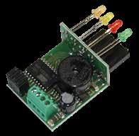 microprocessore con 4 led di controllo ed indirizzamento locale; buzzer per segnalazioni