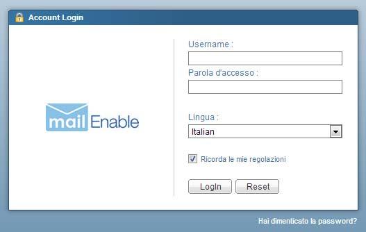 Istruzioni per il cambio della password della casella di posta La password generata e fornita al cliente in fase di creazione della casella di posta è una password temporanea, il cliente è tenuto a