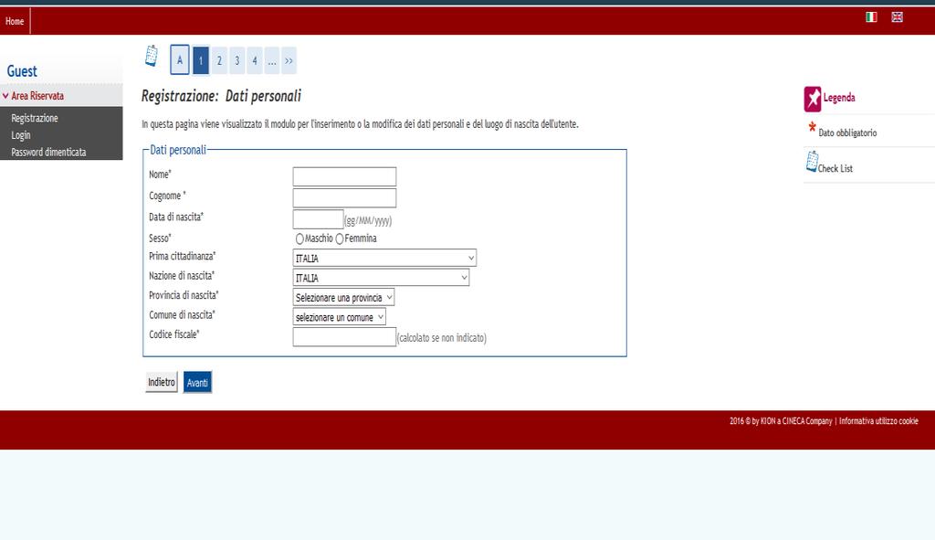 compare il messaggio utente già registrato, salta i punti da 6 a