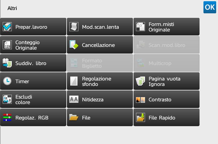 Funzione «Scanner» - Scansione di documenti eliminando pagine vuote Per permettere la scansione di