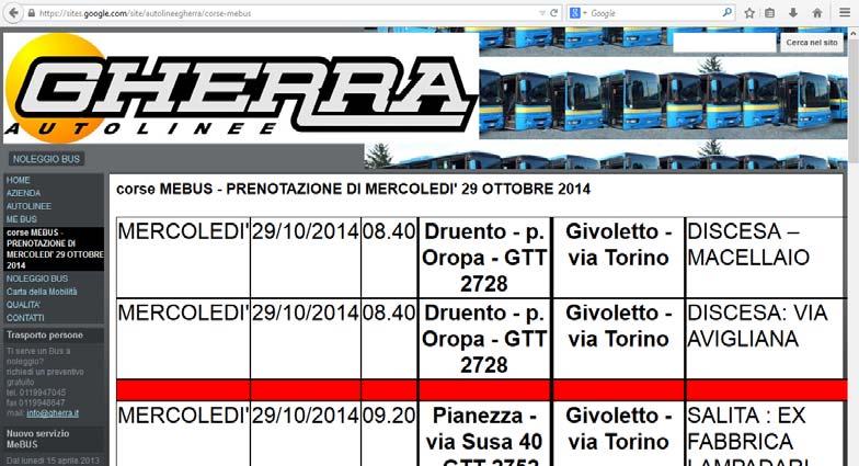 10 NUOVA MODALITA DI ACCESSO AL SERVIZIO PUBBLICAZIONE DELLE CORSE PRENOTATE DIRETTAMENTE SUL SITO INTERNET DELL OPERATORE Tenuto conto anche delle specifiche richieste dell utenza, a partire dal