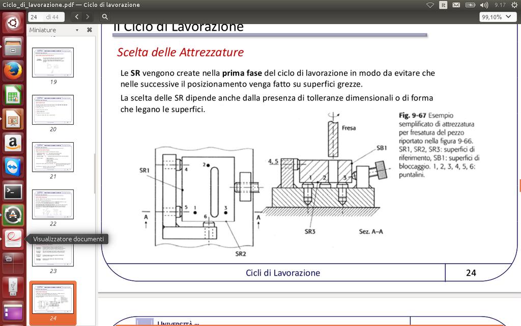 Scelta delle attrezzature Le SR vengono create nella prima fase del ciclo di lavorazione in modo da evitare che nelle successive il