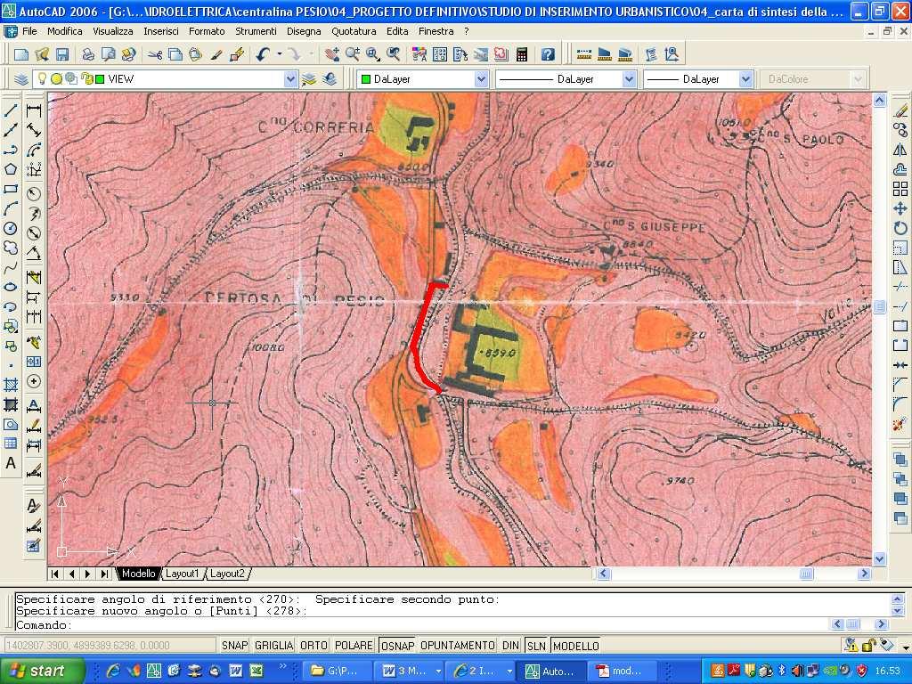 Opere in progetto Secondo la Carta di sintesi della pericolosità geomorfologica e dell idoneità all utilizzazione