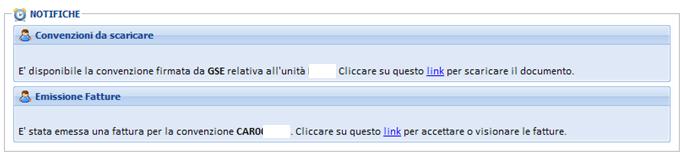 Figura 5 Notifiche Operatore Cliccando su link è possibile accedere alla pagina di riepilogo fatture: 2 1 3 Figura 6 Gestione Fatture In questa pagina sono presenti due sezioni: o o Filtri fatture: