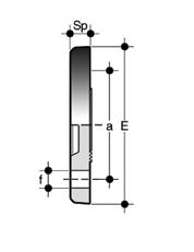 d DN *PMA (bar) FCV Flangia cieca foratura EN/ISO/DIN superfici d appoggio striate per guarnizioni piane (per le dimensioni delle guarnizioni vedi QHV).