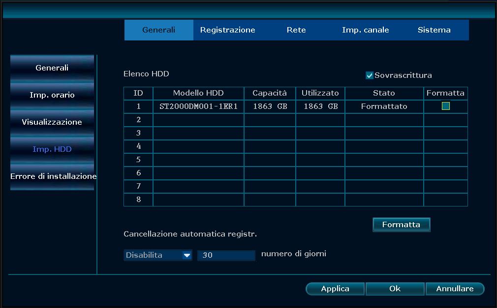 Fare clic su "Imposta password" per impostare la nuova password oppure è possibile mantenere la password predefinita.