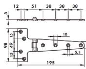 Cerniere Accessori Nautici 103 Attenzione!!! e dimensioni riportate nelle schede tecniche, possono subire variazioni minime da lotto a lotto e a seconda della produzione.