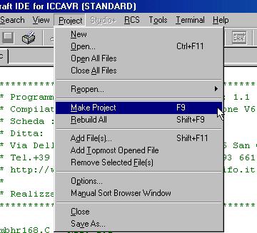 C3 ICC AVR a) Una volta aperto l'editor standard, caricare