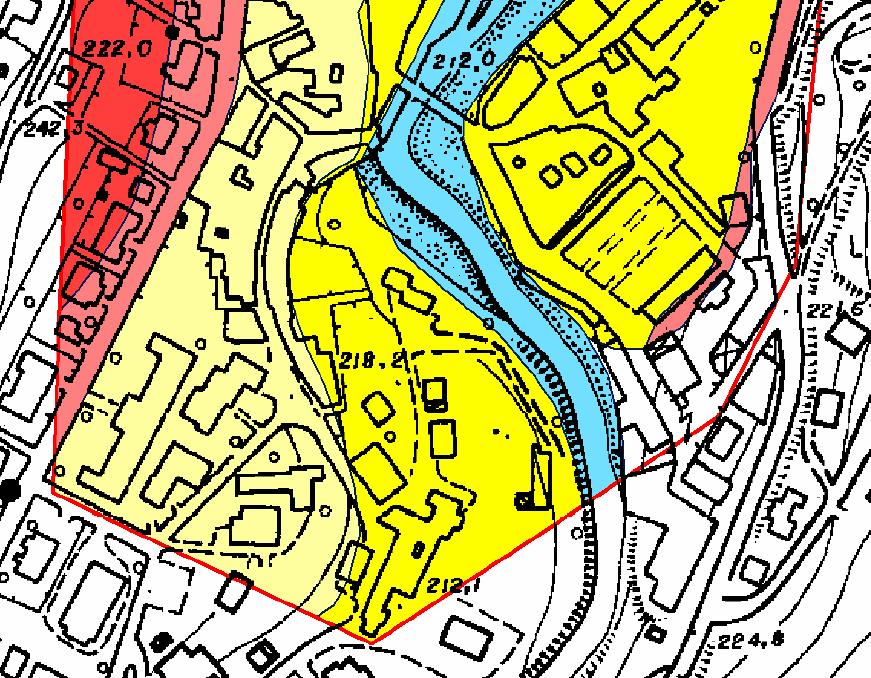 2 3 4 5 Alveo e zona esondabile (FA non determinato) Zone in cui non sono attesi effetti locali; FA