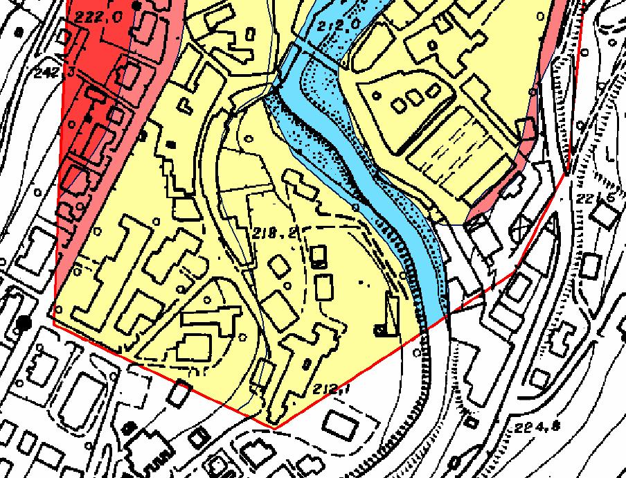 1 2 3 4 5 Alveo e zona esondabile (FA non determinato) Zone in cui non sono attesi effetti locali;