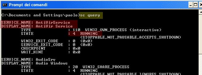 servizio in lista su XP PRO, "Accesso periferica Human Interface", ha come nome reale HidServ in qualsiasi versione di Windows (a prescindere dalla lingua).