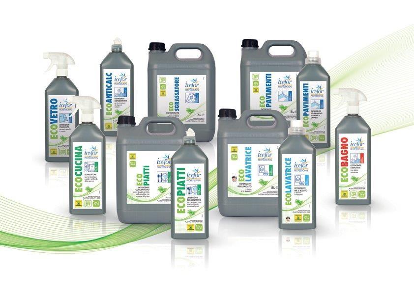 La Sostenibilità Ambientale di Milano Ristorazione 14 Il 50% delle referenze di detergenti utilizzati nei centri