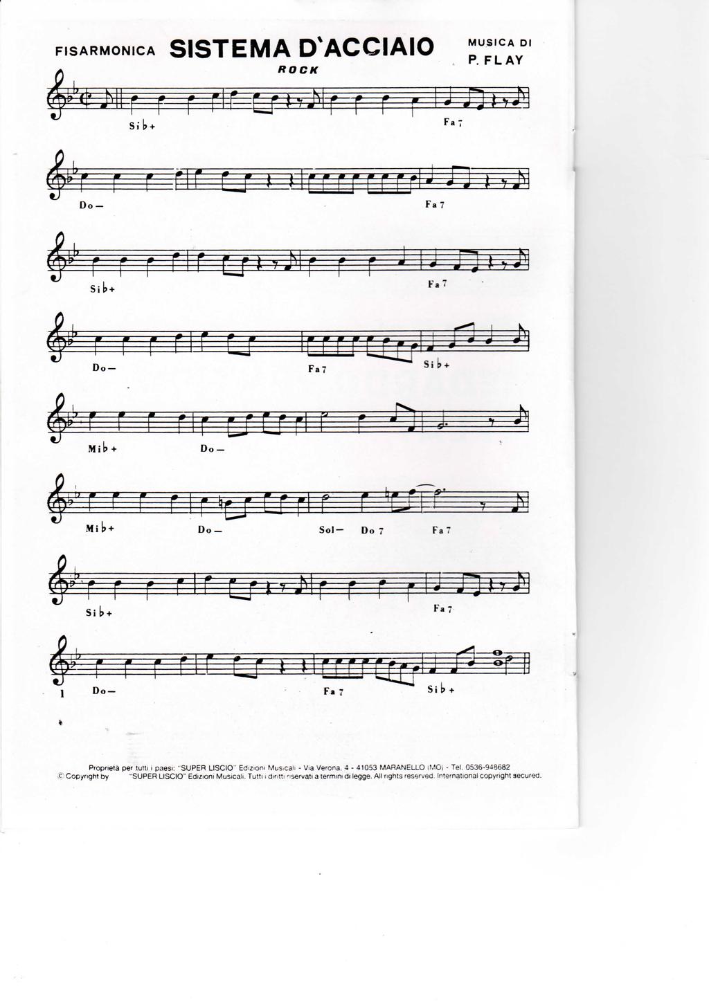 FISARMONICA SISTEMA D'ACCIAIO tr ROCK r FaT AY MSF gsé^ *~ Do- * W r~..., I E 0 * A * j-f r r r r ^ MHMM m m m ^ m. * 0 ^ Fa7 S?^ r r tt St- Fa tf rrr Do- Fa7 S!