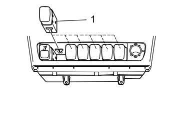 45 L'interruttore può essere posizionato in un punto a scelta. Rimuovere il tasto cieco ed installare il nuovo interruttore (1). Reinstallare il bordo ed il tappo di copertura della presa a 12 V.