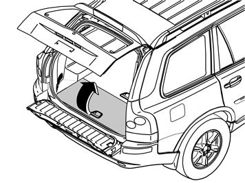Vale per le vetture con tre file di sedili e supporti integrati per borsa da trasporto sul lato inferiore della botola a pavimento Aprire la botola del pavimento.