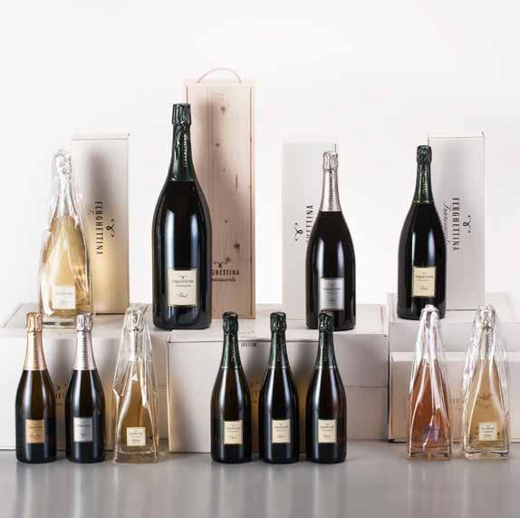 FERGHETTINA FRANCIACORTA ART.100-53.00 F.corta Blanc de Blancs Milledì Mill.to Magnum lt. 1,5 ART.101-98.00 Cassa Legno Brut Jeroboam lt. 3 ART.102-39.00 F.corta Saten Magnum lt. 1,5 ART.103-26.00 F.corta Brut Magnum lt.