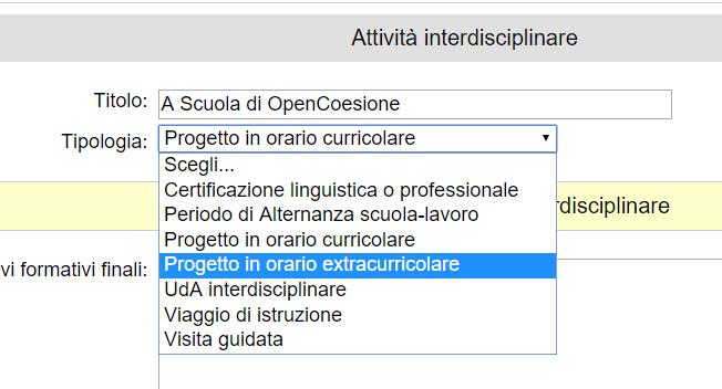 interdisciplinari ed extracurricolari (UdA,