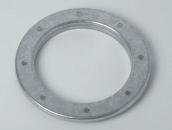 10 FLANGE E SPORTELLI FLS Flange stampate in lamiera zincata. FLANGE STAMPATE FLS ØD Dimens.