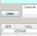 Il pulsante Lista presente nella maschera principale permette di aprire una nuova maschera nella quale sono mostrati tutti i collegamenti registrati (per i contest multi banda solo