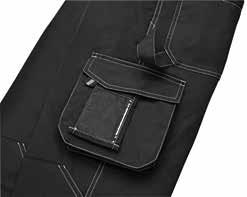 Pantaloni da lavoro elasticizzati lim fit in T/C Canvas 290 g, nero, cavallo antistrappo e vita elasticizzata ai lati 078800000 078800001 078800002