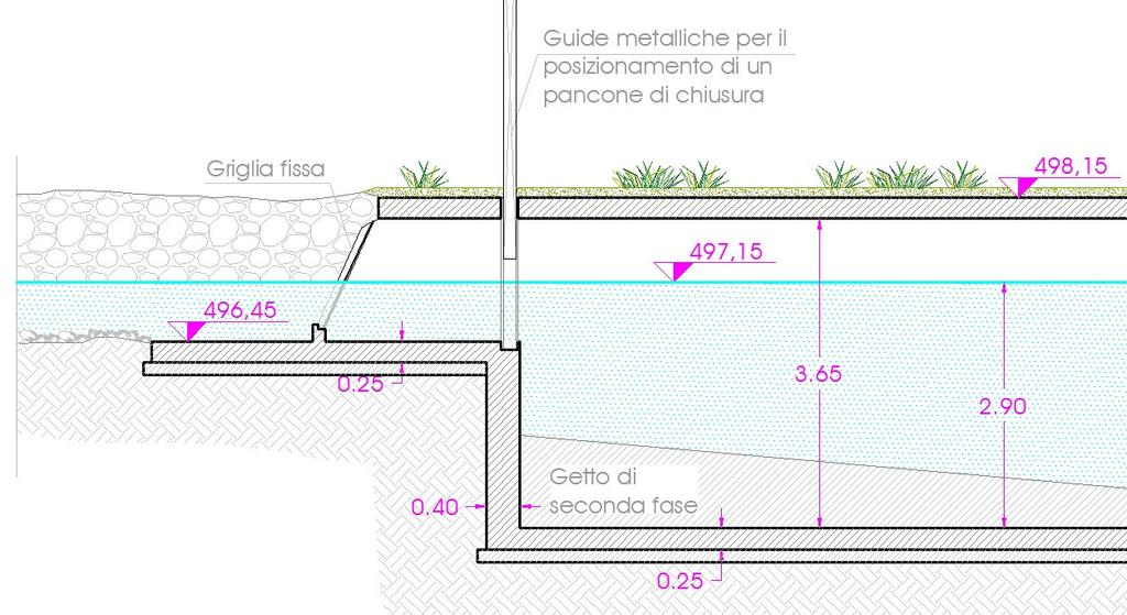 Presa laterale L acqua, fermata dalla traversa posta perpendicolarmente al suo corso nell alveo del torrente Vertova, è costretta a procedere lateralmente incontrando, sulla sua sponda destra, una