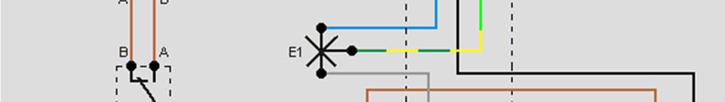 Ai rimanenti morsetti devono essere connessi i conduttori marrone di ritorno per collegare fra loro i due  Dal morsetto centrale del secondo