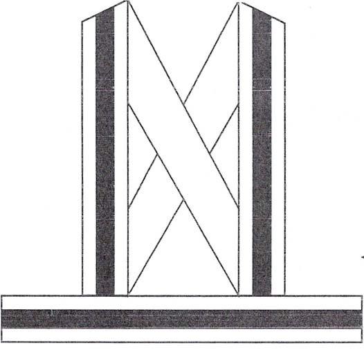 IN-1 Pag. 3 di 8 Caratteristiche specifiche per bretelle Le fasce di materiale rifrangente devono avere una larghezza non inferiore a 6 mm.