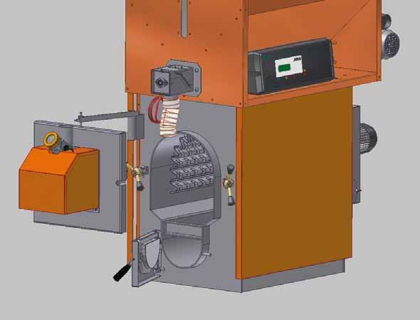 Focolare secco anticondensa Coniugando oltre quindici anni di esperienze maturate nella combustione delle caldaie a tronchetti di legna, anche la zona di combustione della Granola utilizza un sistema