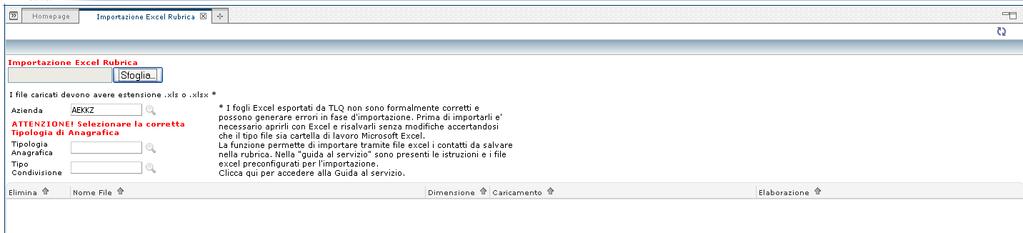 xls; tali tracciatisono consultabili dal cliente finale selezionando apposito link tab esposto a video.