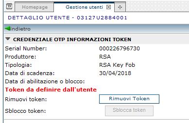 La videata garantisce anche le funzioni di Rimozione e di Sblocco del dispositivo. 8.1.