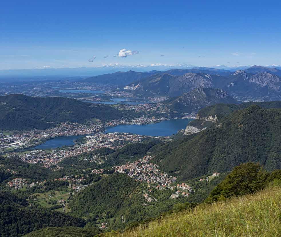 Vista panoramica dei laghi dell Alta Brianza.