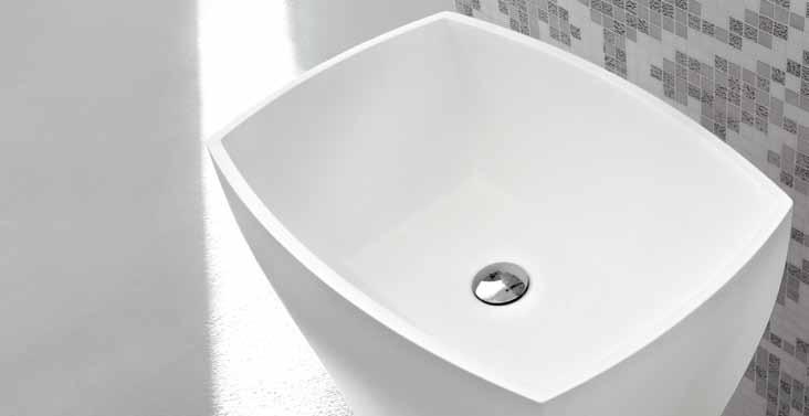 JZ13 Jazz lavabo centrostanza in Livingtec 60 x 48 h. 85 freestanding washbasin in Livingtec 60 x 48 h. 85 Jazz.