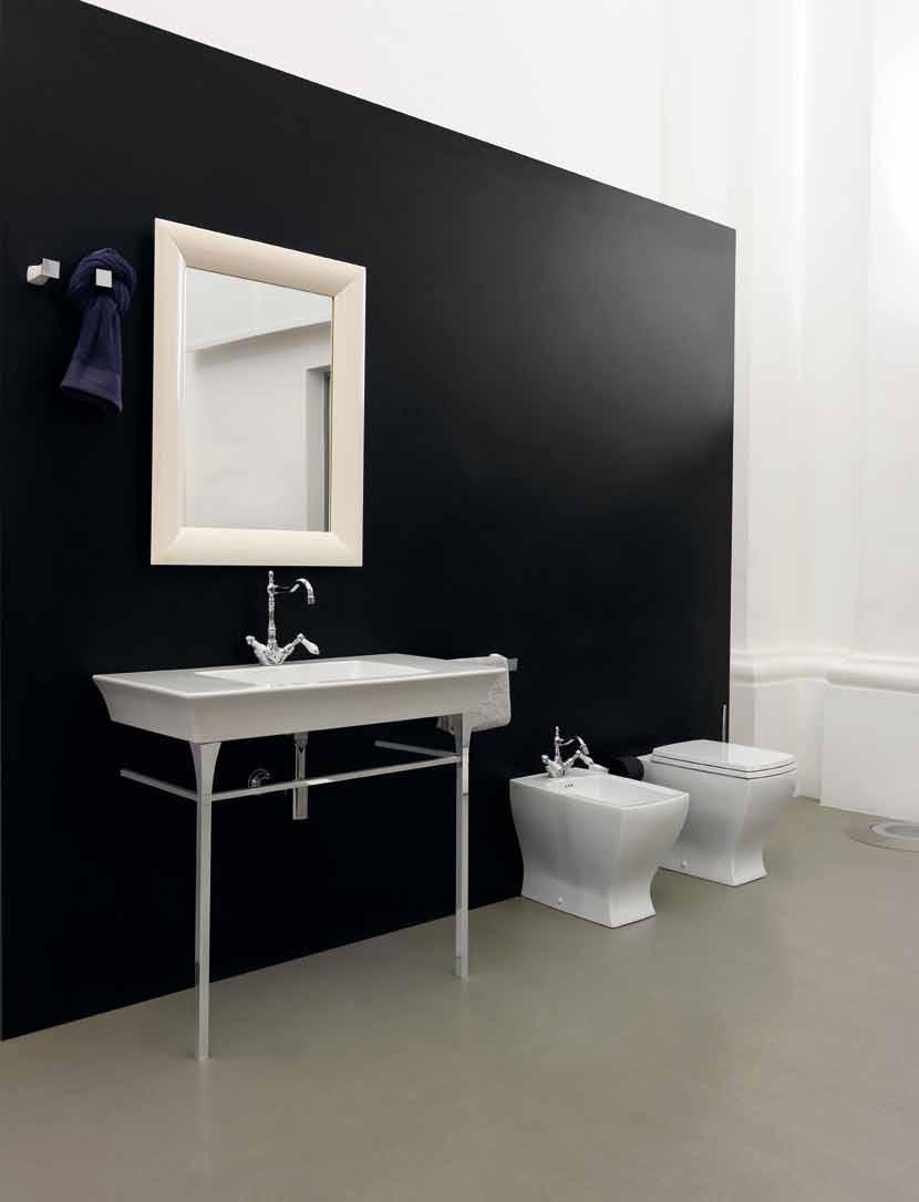 JZ03 Jazz vaso terra 36 x 54 back to wall wc 36 x 54 JZ04 Jazz bidet terra 36 x 54 back to wall bidet 36 x 54 SP05 Italiana specchio cornice argento 70