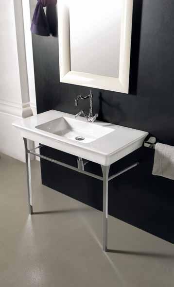 frame mirror 70 x 90 21 Jazz struttura cromata per consolle 100 chromed structure for washbasin 100 JZ31 Jazz consolle 100 sospeso / appoggio 100 x 48