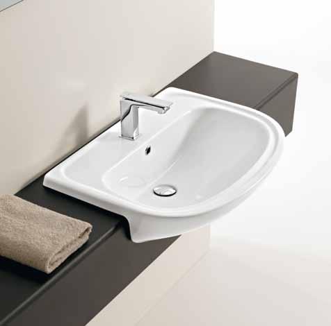 L05 Apollo lavabo semincasso 66 x 49 semi-recessed