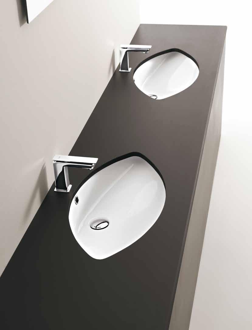 L980 Drop 70 lavabo sottopiano 70 x 37,5 under-countertop washbasin 70 x 37,5 L970 Drop 80 lavabo sottopiano