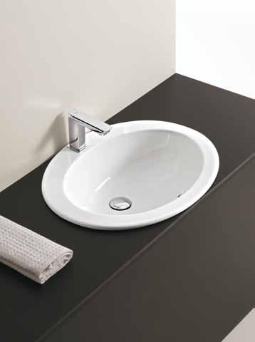 L03 Minerva lavabo incasso soprapiano 62 x 53 drop in washbasin