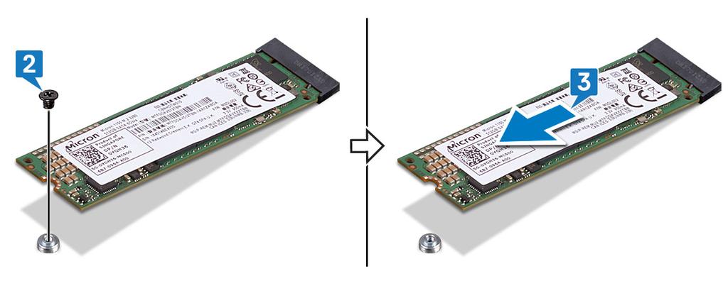 Procedura 1 Individuare l'unità a stato solido/memoria Intel Optane sulla scheda di sistema.