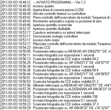 Diario e giornale di bordo Ogni operazione è salvata in un