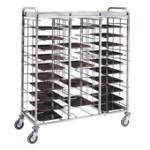 Carrello inox a tre piani con