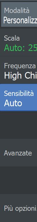 Ú Nota: La sensibilità automatica è la modalità preferibile nella gran parte delle condizioni.