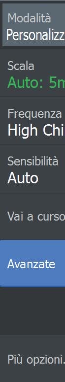 La sensibilità automatica può essere regolata (+/-) in base alle preferenze dell'utente mantenendo attiva la relativa funzionalità. Regolazione della sensibilità 1.